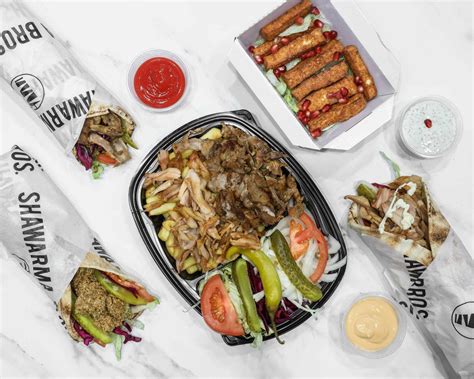 Shawarma brothers - Order food delivery and take out online from Two Brothers Shawarma (2825 Danforth Ave, Toronto, ON M4C 1M2, Canada). Browse their menu and store hours. ... Beef Shawarma Sandwich Combo. $16.99. Falafel Sandwich Combo. $14.49. Side Orders. Lentil Soup. $7.49. Garlic Potato. $7.49. French Fries. $7.49. Samosa (1 …
